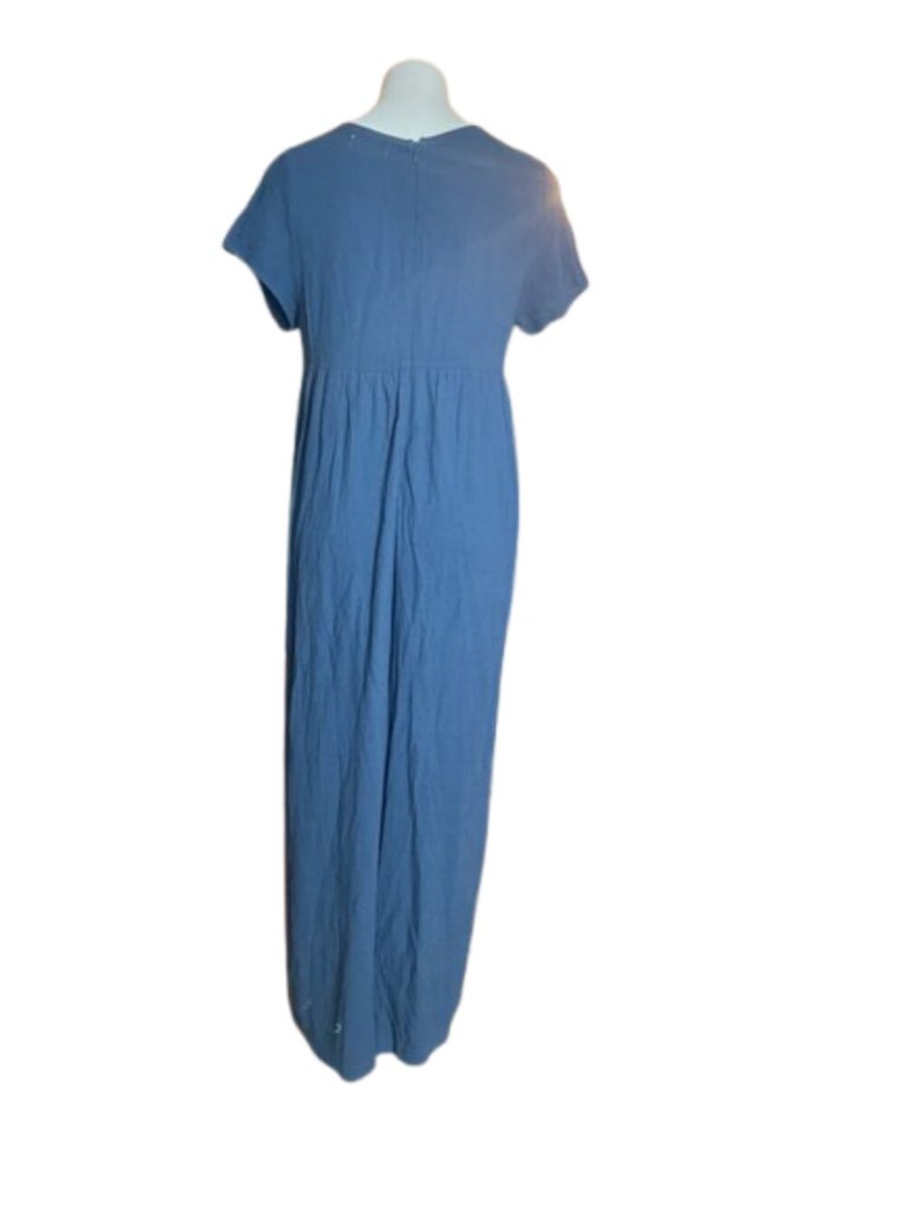 NATURAL LIFE Deep Blue Wide-Leg Button Front Jumpsuit - Picture 5 of 9